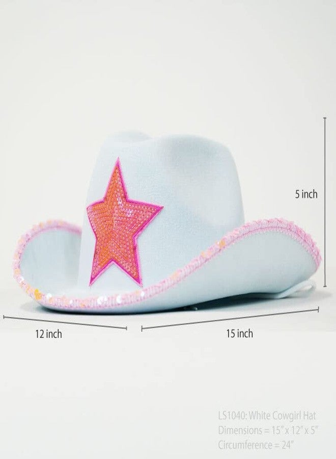 LEMONSODA Cowboy Hats - Western Cowgirl Hats for Women (White Cowgirl Hat) - Image 4